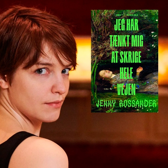 Foto af Jenny Rossander og forside af bog