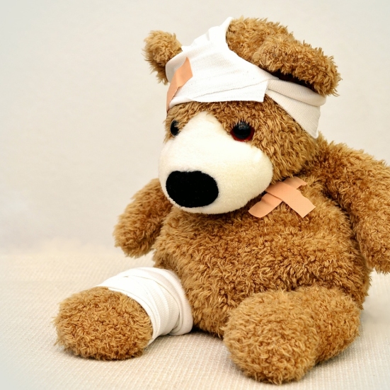 Bamse med plaster