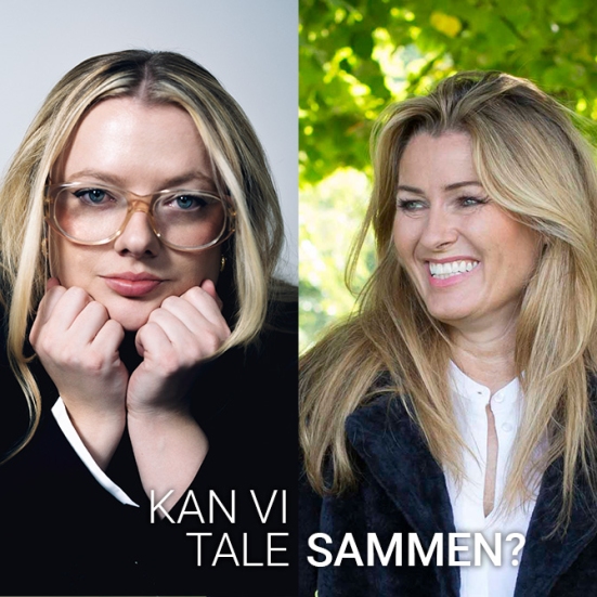 Foto af Sofie Diemer og Anne Sophia Hermansen m. teksten Kan vi tale sammen?