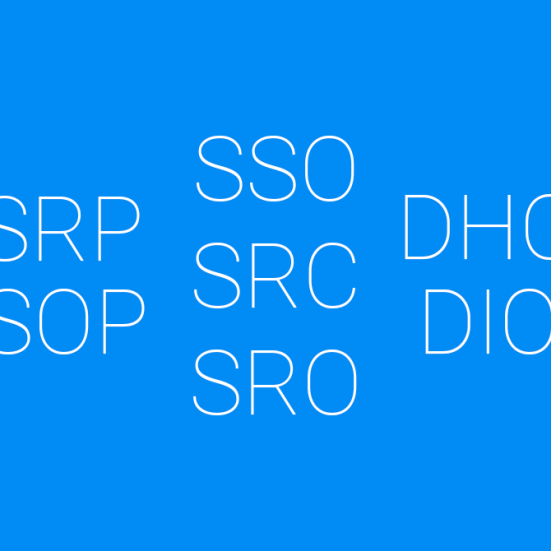 SRP, SOP, SSO, SRC, SRO, DHO, DIO