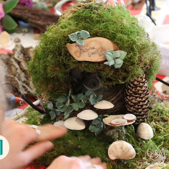 Foto af lille grønt landskab af mos