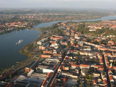 Luftfoto af Silkeborg by