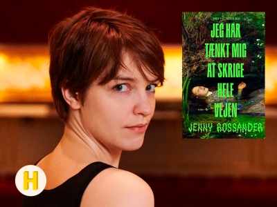 Foto af Jenny Rossander og forside af bog