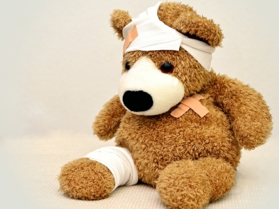 Bamse med plaster
