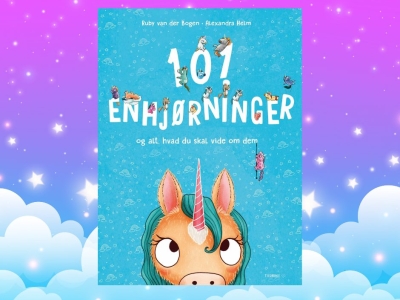 Billede af børnebog med enhjørning på forsiden