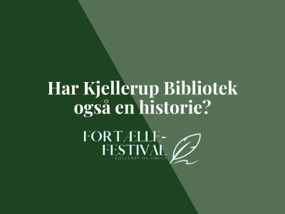 Har Kjellerup bibliotek også en historier + Fortællefestival logo