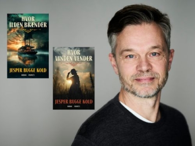 Forfatter Jesper Bugge Kold og 2 bogforsider