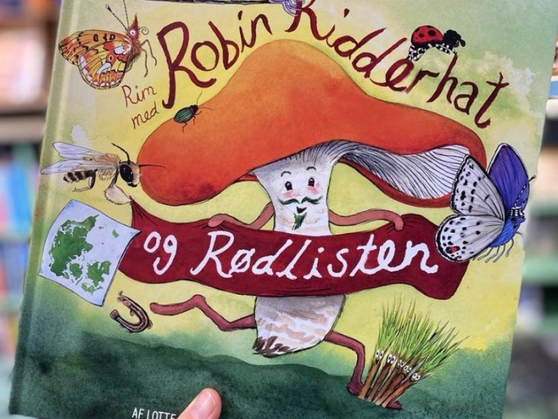 Billedbogen Robin Ridderhat og Rødlisten holdes op af hånd
