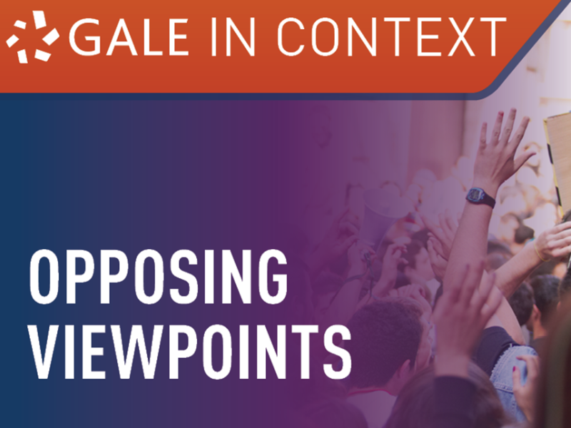 i baggrunden billede af demonstration i forgrunden teksten gale in context opposing viewpoints