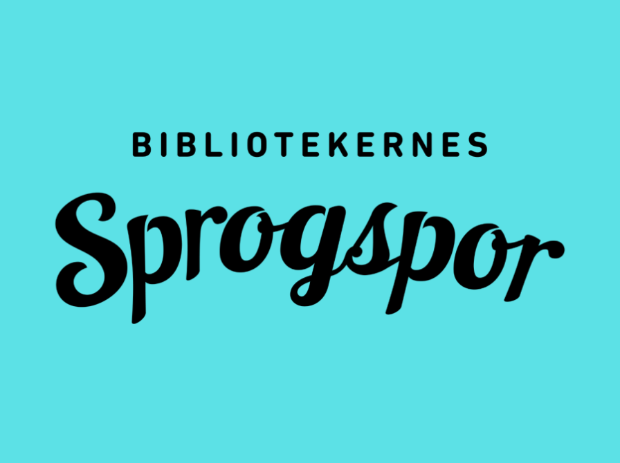 Grafik hvor der står Bibliotekernes Sprogspor