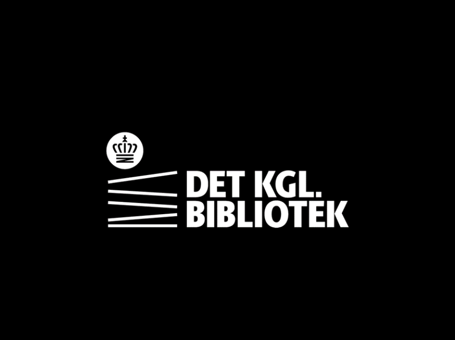 Logo med krone i silhuet samt teksten det kongelige bibliotek