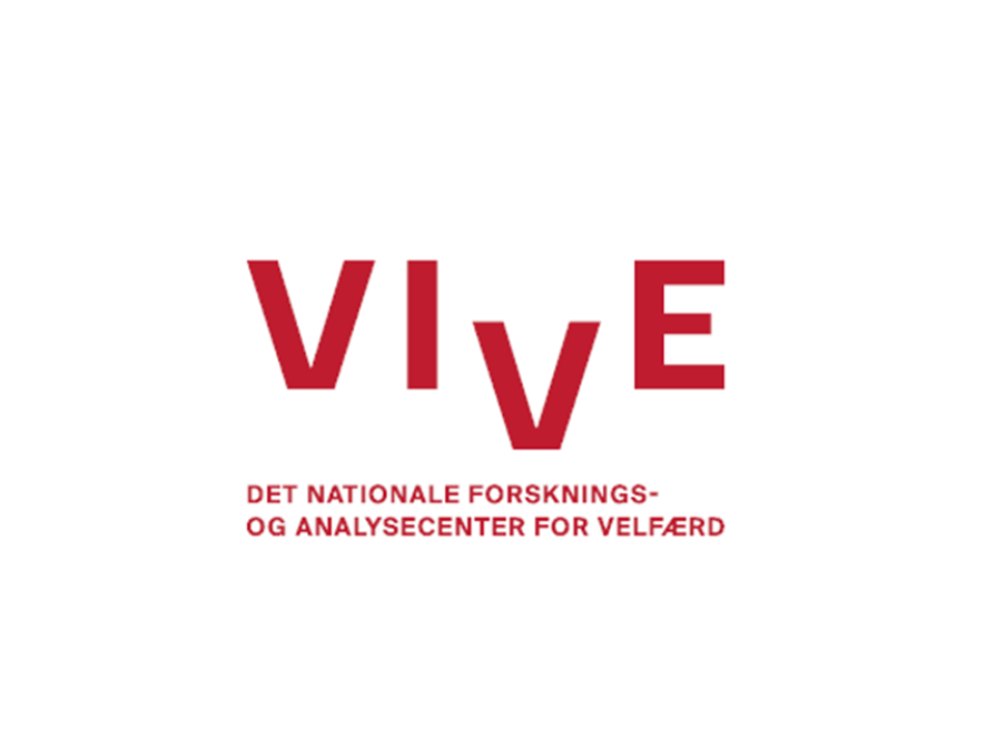 Logo med teksten VIVE – Det Nationale Forsknings- og Analysecenter for Velfærd