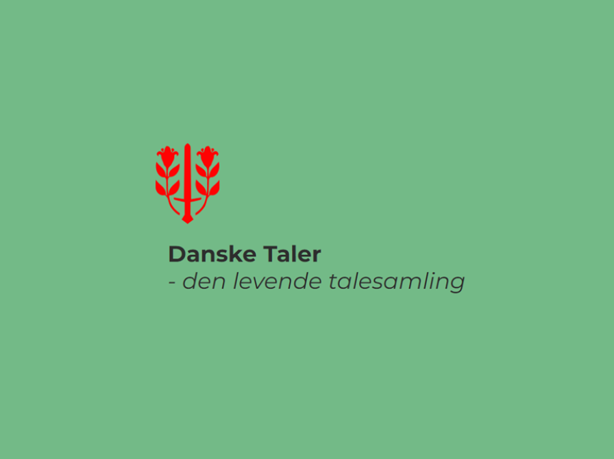 Logo med teksten danske taler den levende talesamling