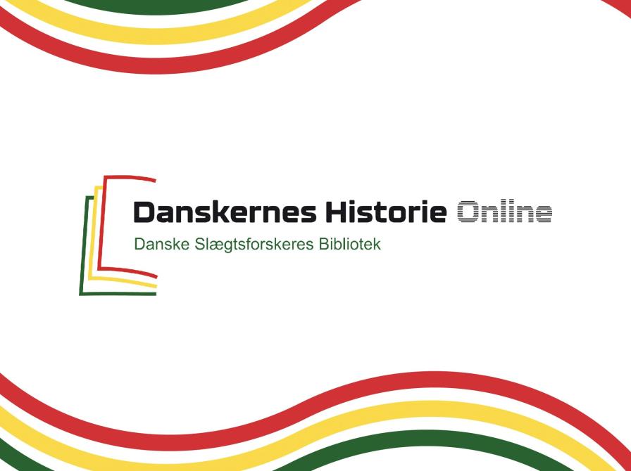 Logo med teksten danskernes historie online danske slægtsforkseres bibliotek