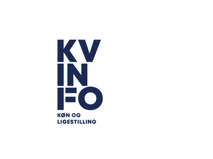 Logo med teksten KVINFO køn og ligestilling