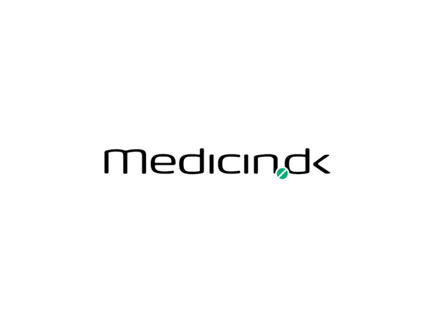 Logo med teksten medicin.dk punktum vises som en grøn tablet