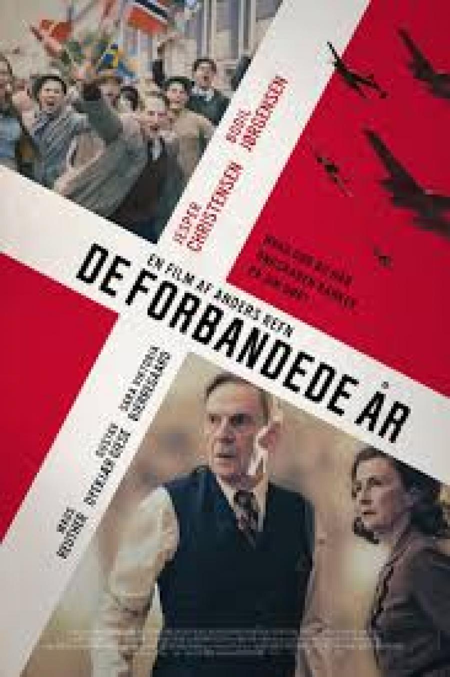 Biografplakat med den danske film De forbandede år