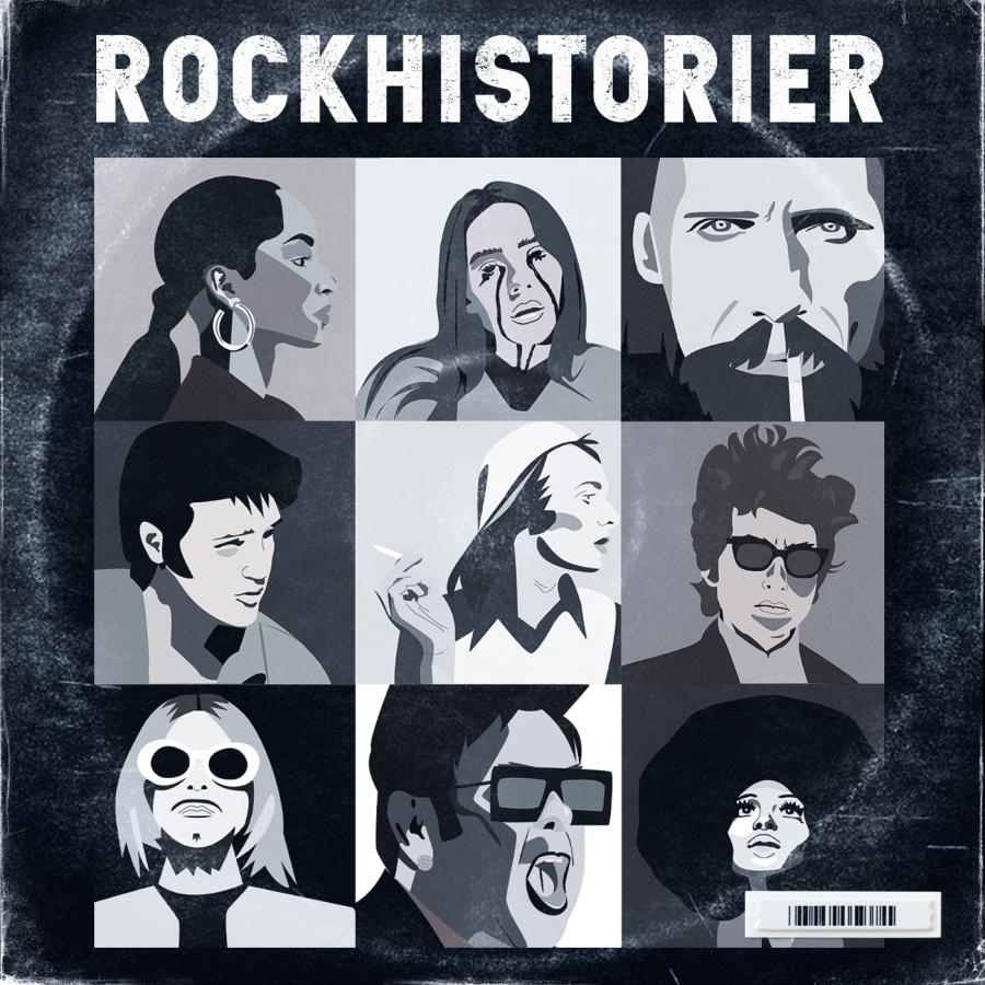 Forsiden til podcasten Rockhistorier