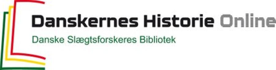 logo med teksten danskernes historie online, slægsforskernes bibliotek